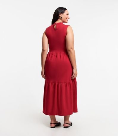 Vestido Midi en Media Malla con Volados en el Bajo Curve & Plus Size 3