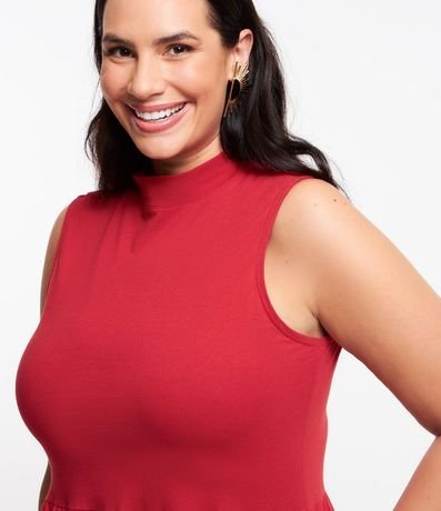 Vestido Midi en Media Malla con Volados en el Bajo Curve & Plus Size 4