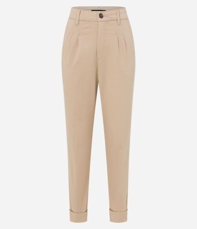 Pantalón Mom en Jeans con Pliegues 4