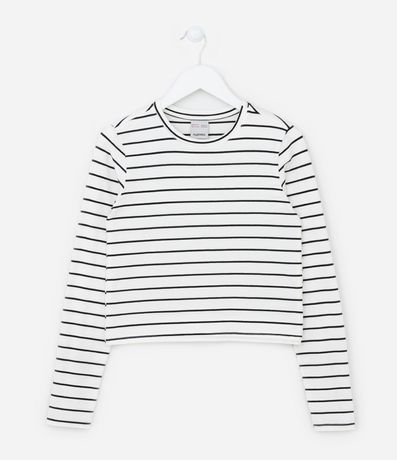 Remera Infantil Manga larga con Estampado Rayada - Talle 5 a 14 años