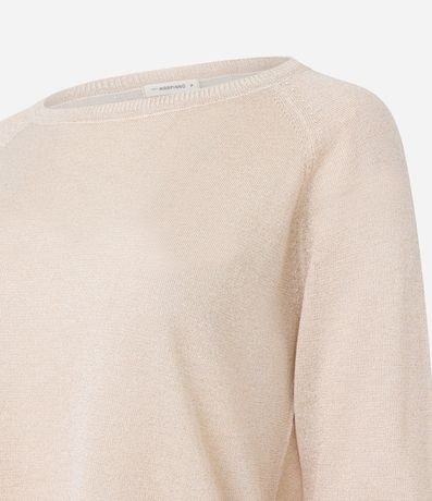 Suéter Amplio de Punto con Cuello Redondo 6