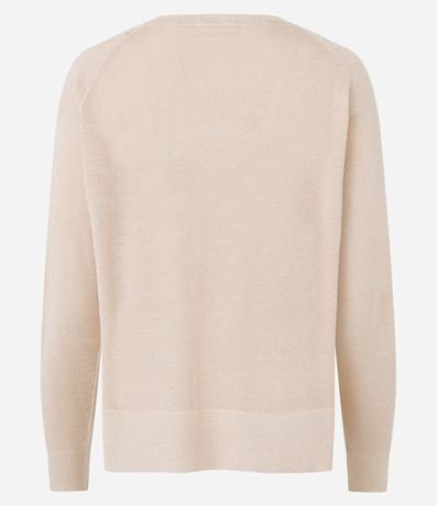 Suéter Amplio de Punto con Cuello Redondo 7