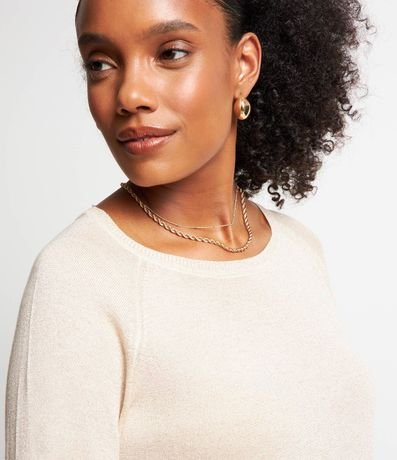 Suéter Amplio de Punto con Cuello Redondo 3