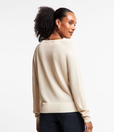 Suéter Amplio de Punto con Cuello Redondo 4