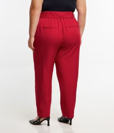 Pantalón Carrot en Crepé con Cinturón Curve & Plus Size 3