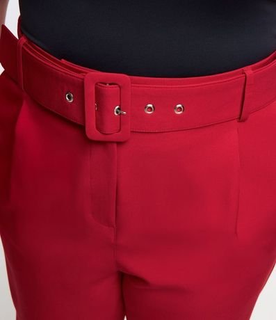 Pantalón Carrot en Crepé con Cinturón Curve & Plus Size 4