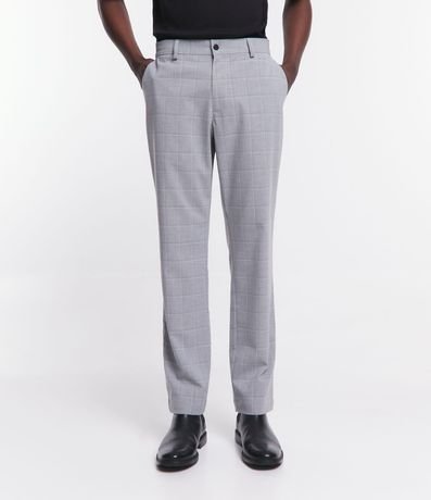 Pantalón Sastrería con Estampa de Cuadros 3