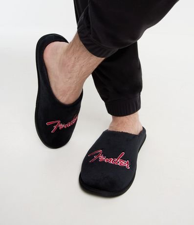 Pantufla con Forro Peluche y Bordado Fender 6