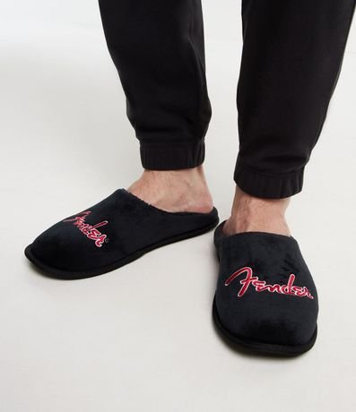 Pantufla con Forro Peluche y Bordado Fender 2