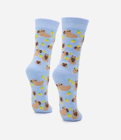 Media Caña Larga en Algodón con Estampa Carpincho 3