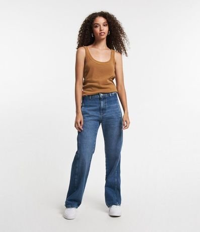 Blusa Musculosa en Rib con Escote U 2