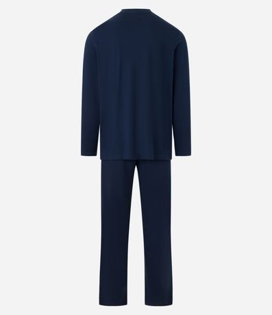 Pijama Largo en Algodón con Bies Contrastante 6