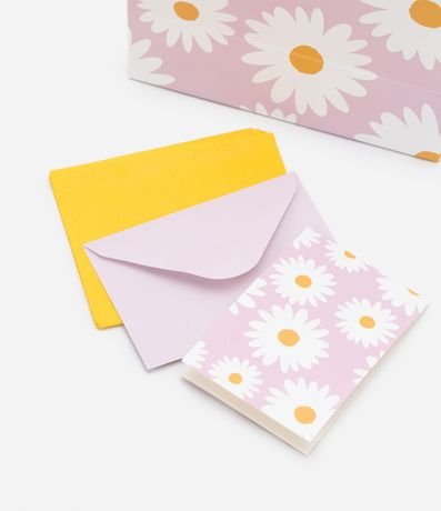 Embalaje de Regalo Estampado Margaritas Incluye Sobre 5