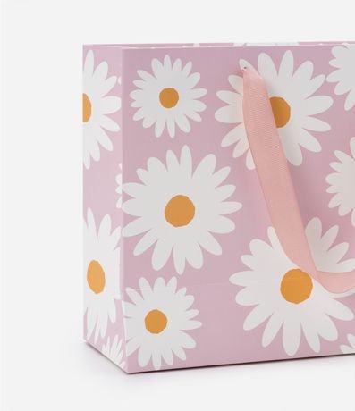 Embalaje de Regalo Mediana con Estampado en Margaritas Incluye Tarjeta 2
