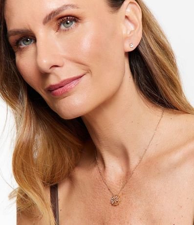 Conjunto Caravana y Collar con Colgante da Árbol de la Vida y Punto de Luz
