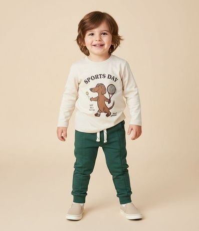 Pantalón Algodón Infantil con Recortes Laterales - Talle 1 a 5 años