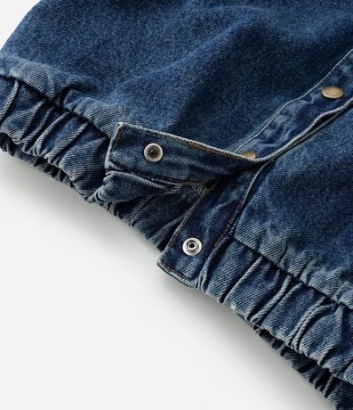 Campera Bomber Infantil en Jeans con Botones por Presión - Talle 5 a 14 años 3