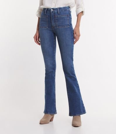 Pantalón Bootcut en Jeans con Bolsillos Diferenciados 3