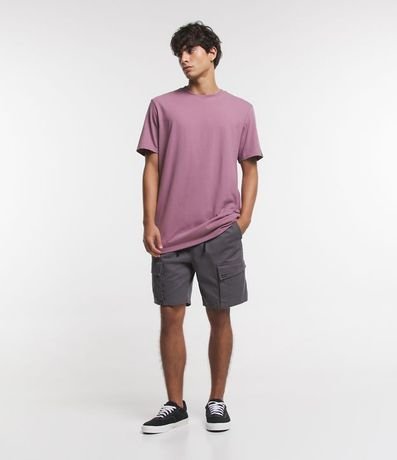 Remera Comfort Básica en Media Malla con Textura y Manga Corta 2