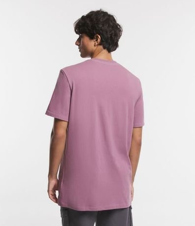Remera Comfort Básica en Media Malla con Textura y Manga Corta 3