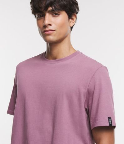 Remera Comfort Básica en Media Malla con Textura y Manga Corta 4