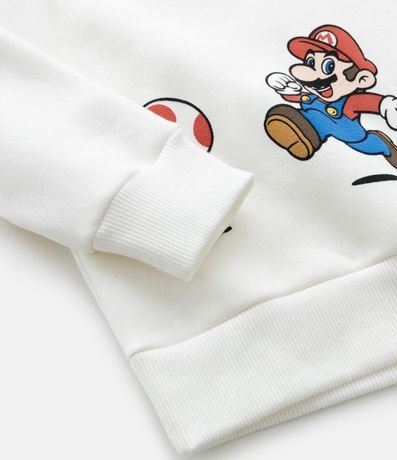 Buzo Canguro Infantil en Algodón con Estampa Mario Bros - Talle 3 a 10 años 6
