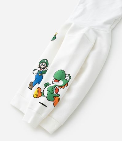 Buzo Canguro Infantil en Algodón con Estampa Mario Bros - Talle 3 a 10 años 7