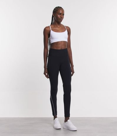 Pantalón Legging Deportiva en Poliamida con Bies Contrastante 1