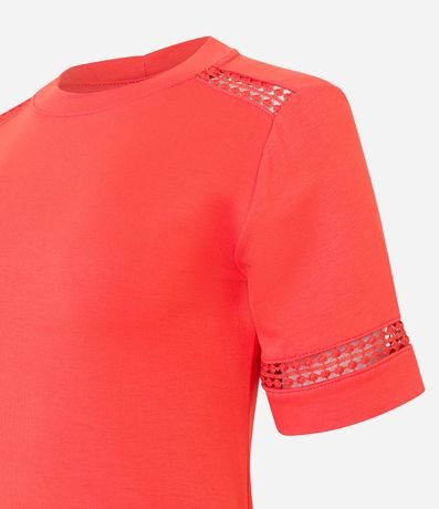Blusa en Algodón con Entremedios en la Manga y Detalle en el Hombro 6