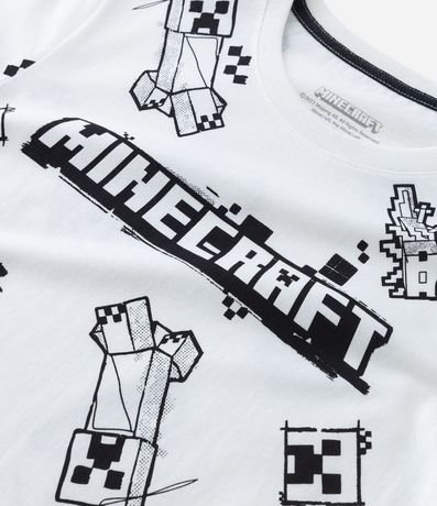 Remera Manga Larga Infantil con Superposición y Estampa Minecraft - Talle 6 a 14 años 3