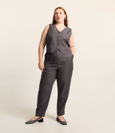 Pantalón Recto Sastrería Raya de Tiza Curve & Plus Size