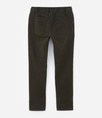 Pantalón Slim en Sarga con Cintura Elástica y Cordón Interior 7