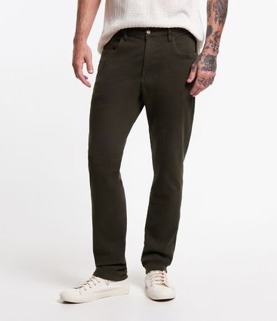Pantalón Slim en Sarga con Cintura Elástica y Cordón Interior 3