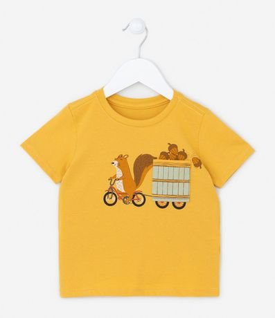 Remera Infantil con Estampa de Ardilla - Talle 1 a 5 años