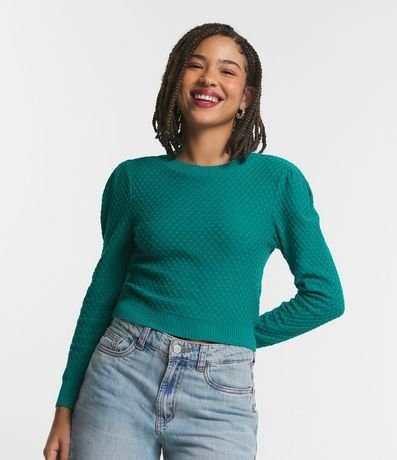 Blusa en Punto Texturizado con Manga Larga 1
