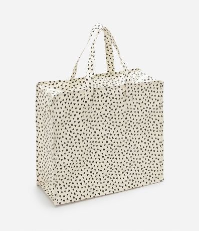 Bolsa de Compras Grande con Estampa de Corazones 1