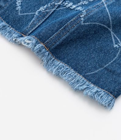 Campera Cropped Infantil en Jeans con Estampa de Corazones - Talle 5 a 14 años 4