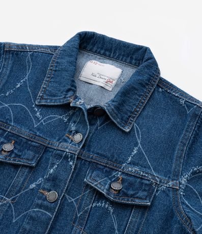 Campera Cropped Infantil en Jeans con Estampa de Corazones - Talle 5 a 14 años 6