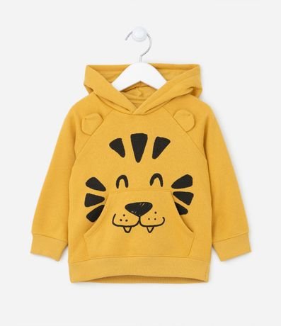 Conjunto Infantil con Capucha y Estampa Rostro de Tigre 2