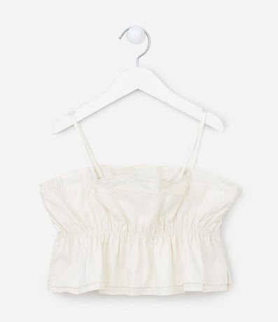 Top Musculosa Infantil con Volados - Talle 5 a 14 años