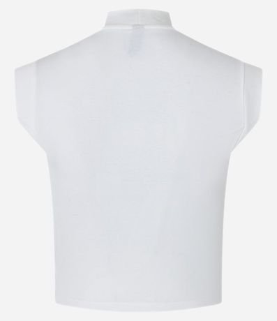 Blusa Musculosa Cropped en Rib con Cuello Alto 5