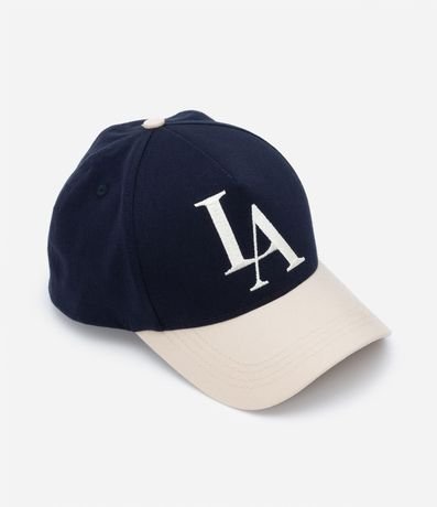 Gorra Visera Curva en Sarga con Bordado LA 2