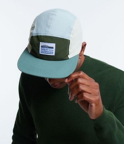 Gorra 5 Panel en Microfibra con Recortes y Bordado Delantero 2