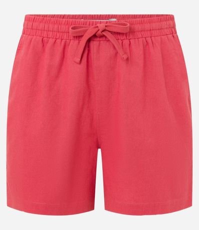 Bermuda en Algodón con Cintura Elástica y Bolsillos 1