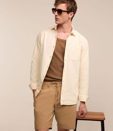 Bermuda Slim en Algodón con Cintura Elástica y Lazo 1