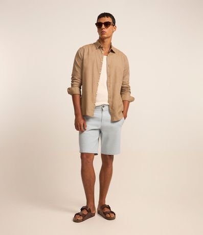 Bermuda Slim en Sarga con Elastano 3