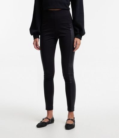 Pantalón Legging en Ponto Roma con Detalle Lateral en Cirre 2