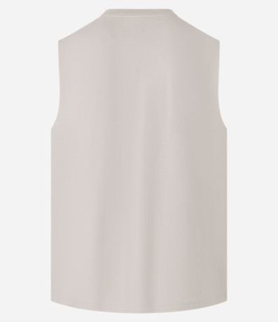 Musculosa en Algodón con Cuello Redondo y Tag en el Bajo 7