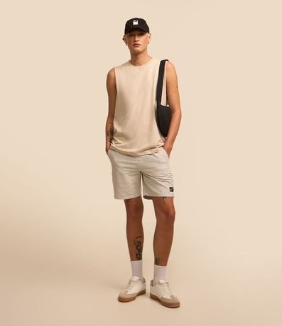 Musculosa en Algodón con Cuello Redondo y Tag en el Bajo 2