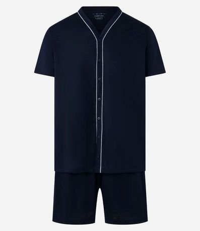 Pijama Corto con Detalle Contrastante 5